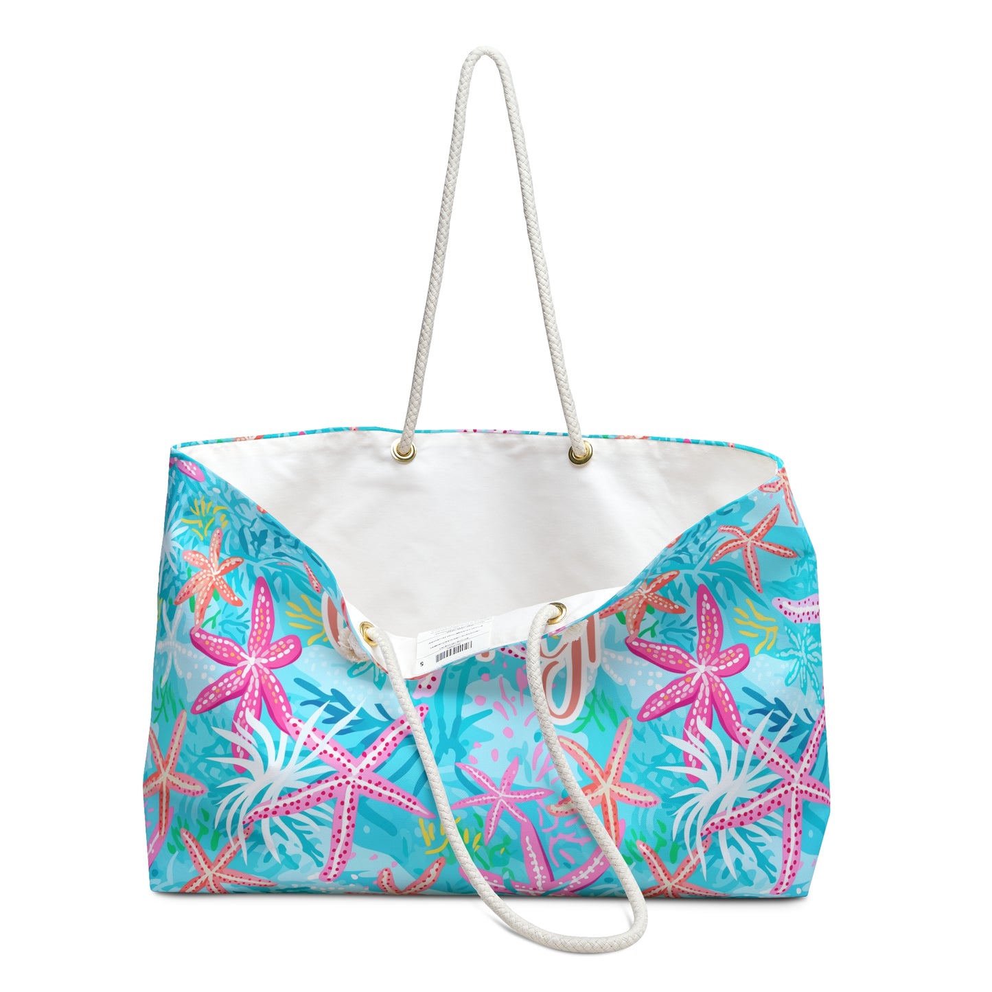 Starfish Beach Weekender Bag – Tropical Ocean Tote for Summer Getaways