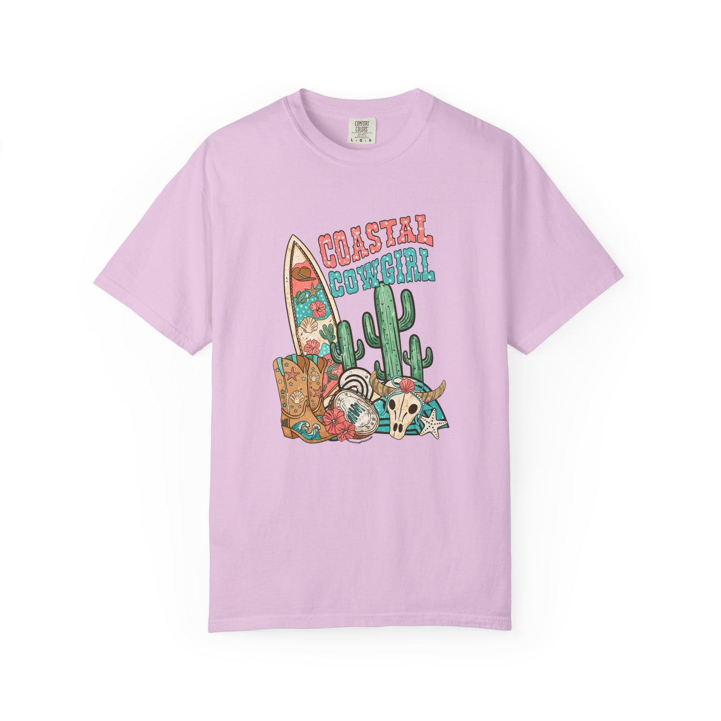 Coastal Cowgirl T-Shirt — Vintage Surf & Cactus Beach Graphic