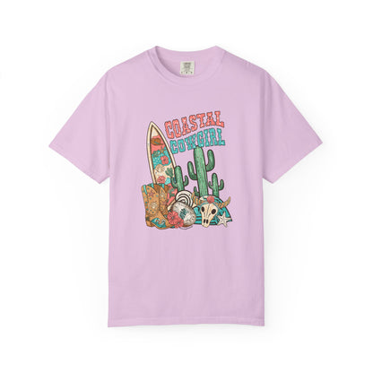 Coastal Cowgirl T-Shirt — Vintage Surf & Cactus Beach Graphic