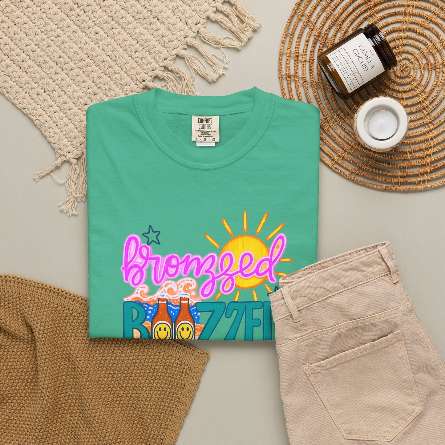 Bronzed & Buzzed T-Shirt – Summer Beach Cocktail Graphic Tee