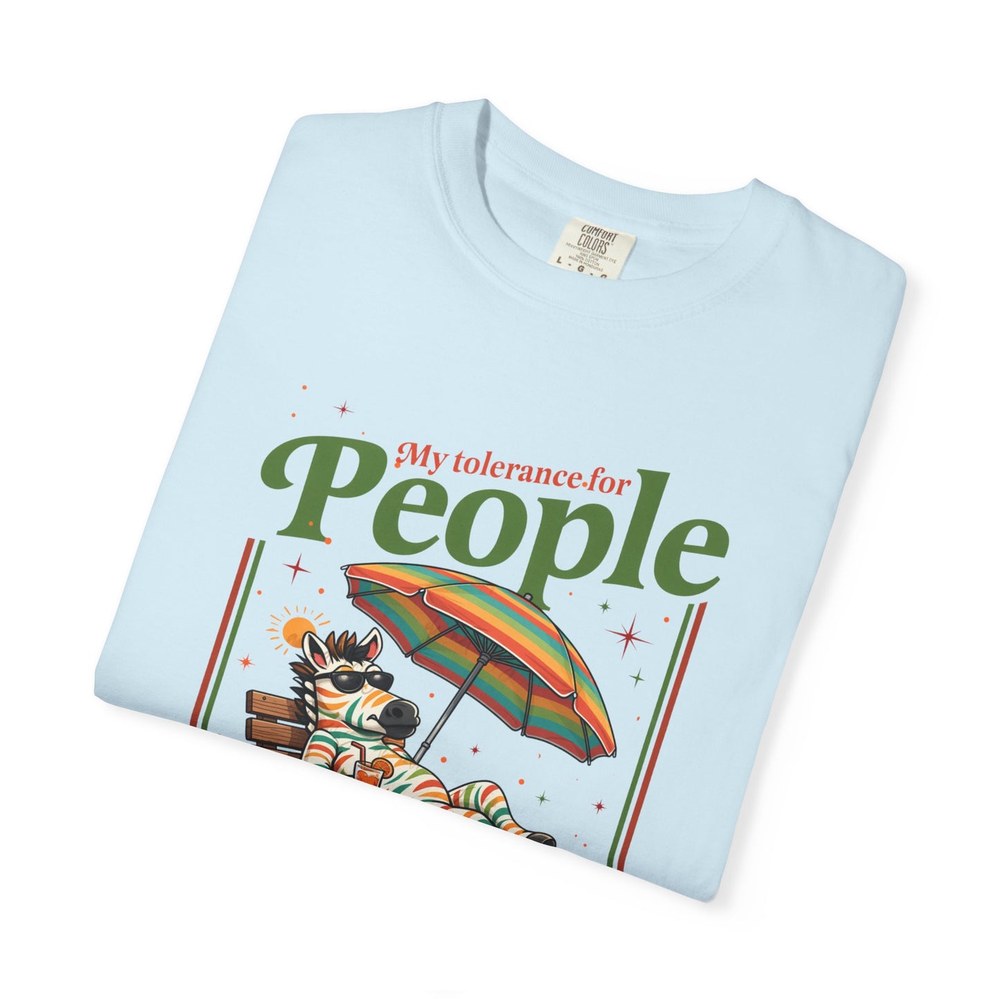 T-Shirt — "No Vibes For People" Relaxing Beach Lounger Graphic Tee