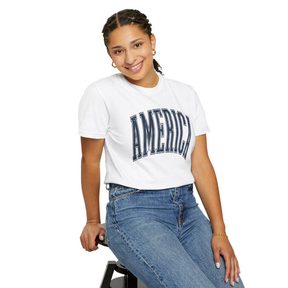 America Graphic T-Shirt — Vintage Collegiate USA Tee