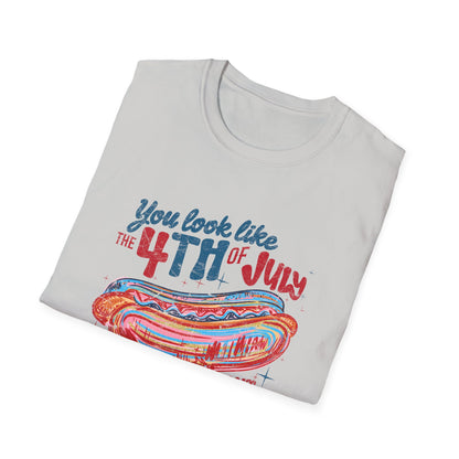 4th of July Hot Dog T-Shirt — Retro Patriotic BBQ Tee