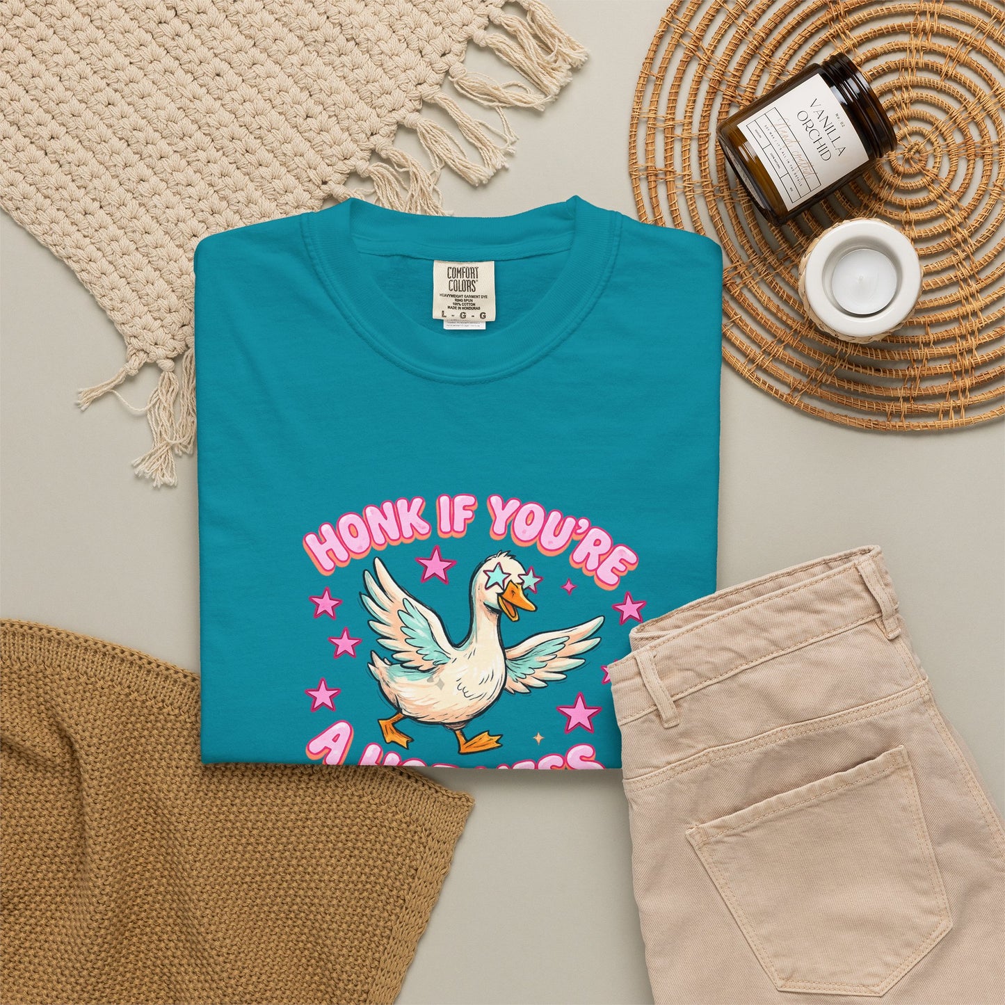 T-Shirt — 'Honk If You're A Hot Mess' Duck Graphic Tee