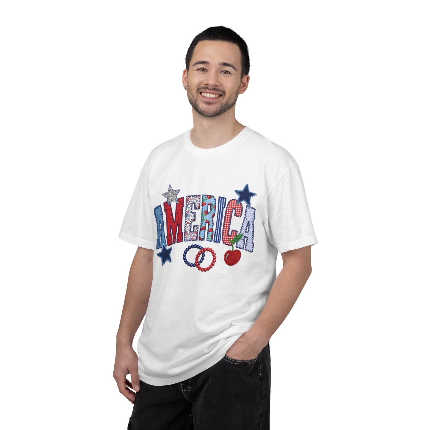 America Graphic T-Shirt — Patriotic Stars & Stripes Tee