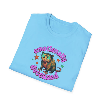 Emotionally Deceased T-Shirt — Cute Colorful Armadillo Graphic