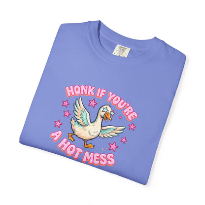 T-Shirt — 'Honk If You're A Hot Mess' Duck Graphic Tee