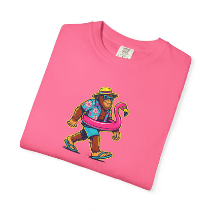 Vacation Bear T-Shirt — Tropical Bear with Flamingo Float Graphic