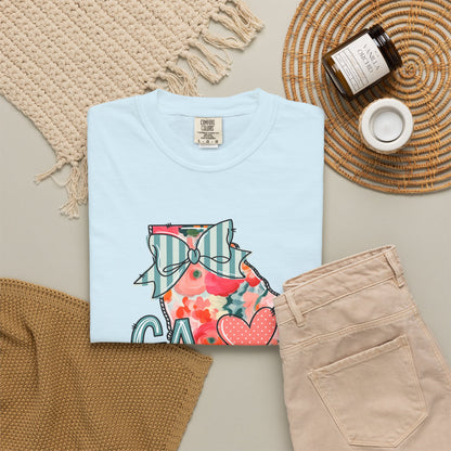 Georgia Floral State T-Shirt — GA Heart Bow Design