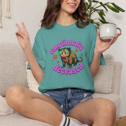 Emotionally Deceased T-Shirt — Vintage Cat Graphic Tee
