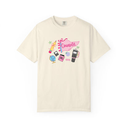 Retro Teen Essentials Graphic T-Shirt — 'Cassette' Collage Design