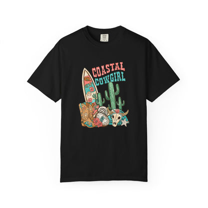 Coastal Cowgirl T-Shirt — Vintage Surf & Cactus Beach Graphic