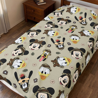 Character Faces Velveteen Plush Blanket