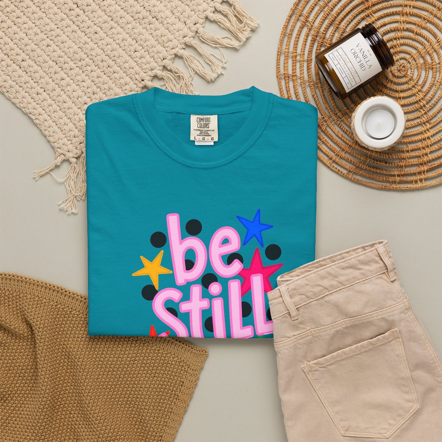 Be Still T-Shirt — Colorful Retro Stars Graphic Tee