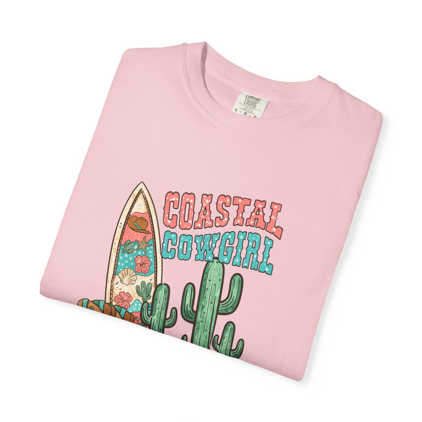 Coastal Cowgirl T-Shirt — Vintage Surf & Cactus Beach Graphic
