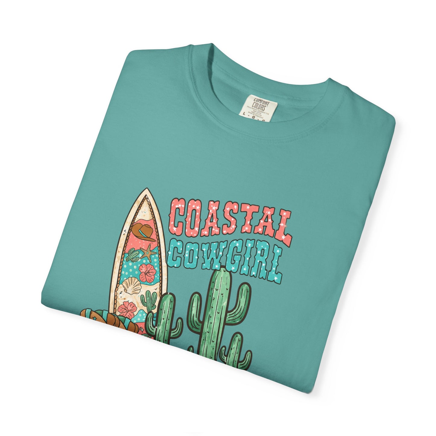 Coastal Cowgirl T-Shirt — Vintage Surf & Cactus Beach Graphic
