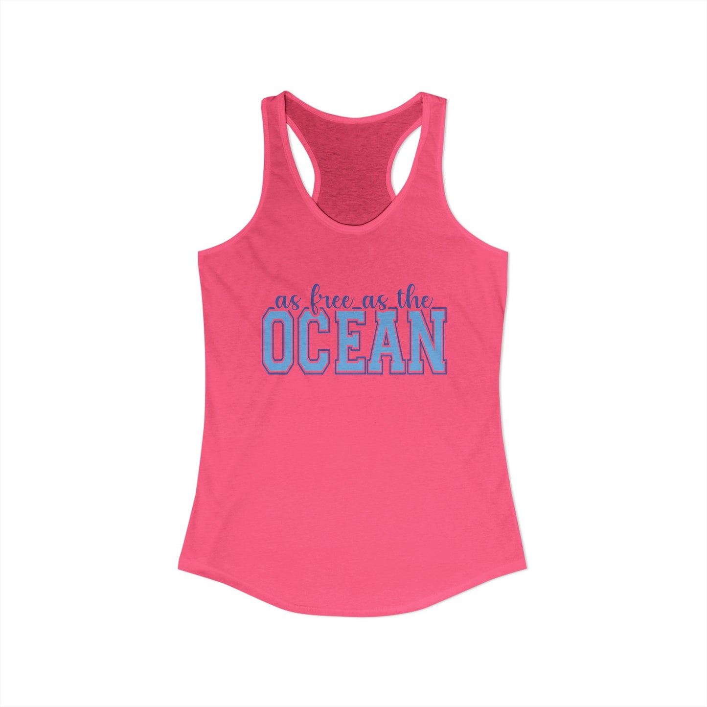 Free as the ocean Racerback Tank