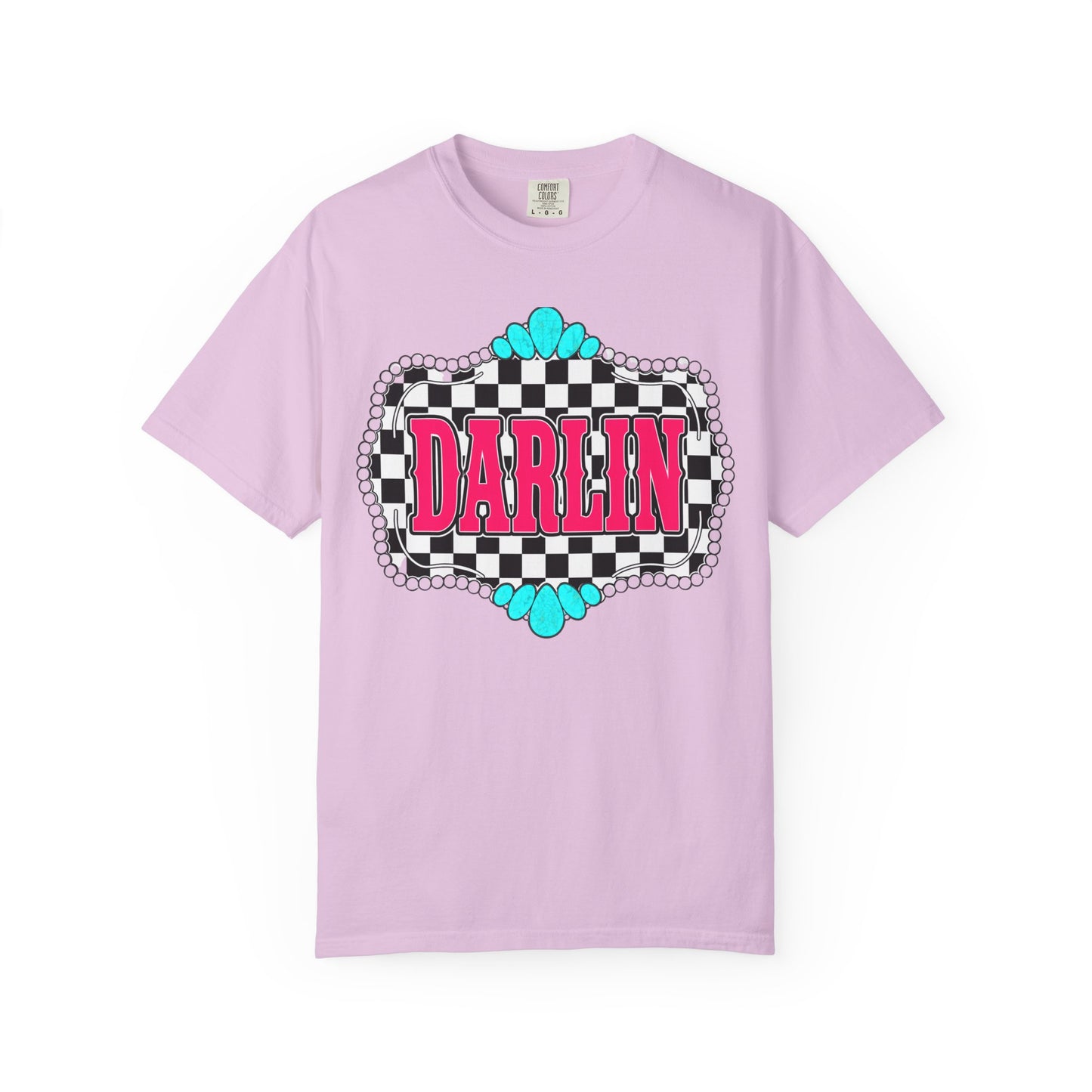 Darlin' Checkerboard Graphic T-Shirt