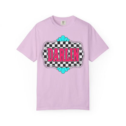 Darlin' Checkerboard Graphic T-Shirt