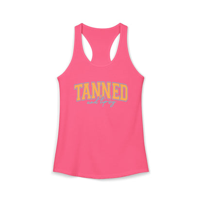 Tanned & Tipsy Racerback Tank