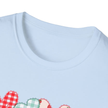 Mama Patterned Patchwork T-Shirt — Floral & Gingham "Mama" Design, Cute Mother's Day Gift