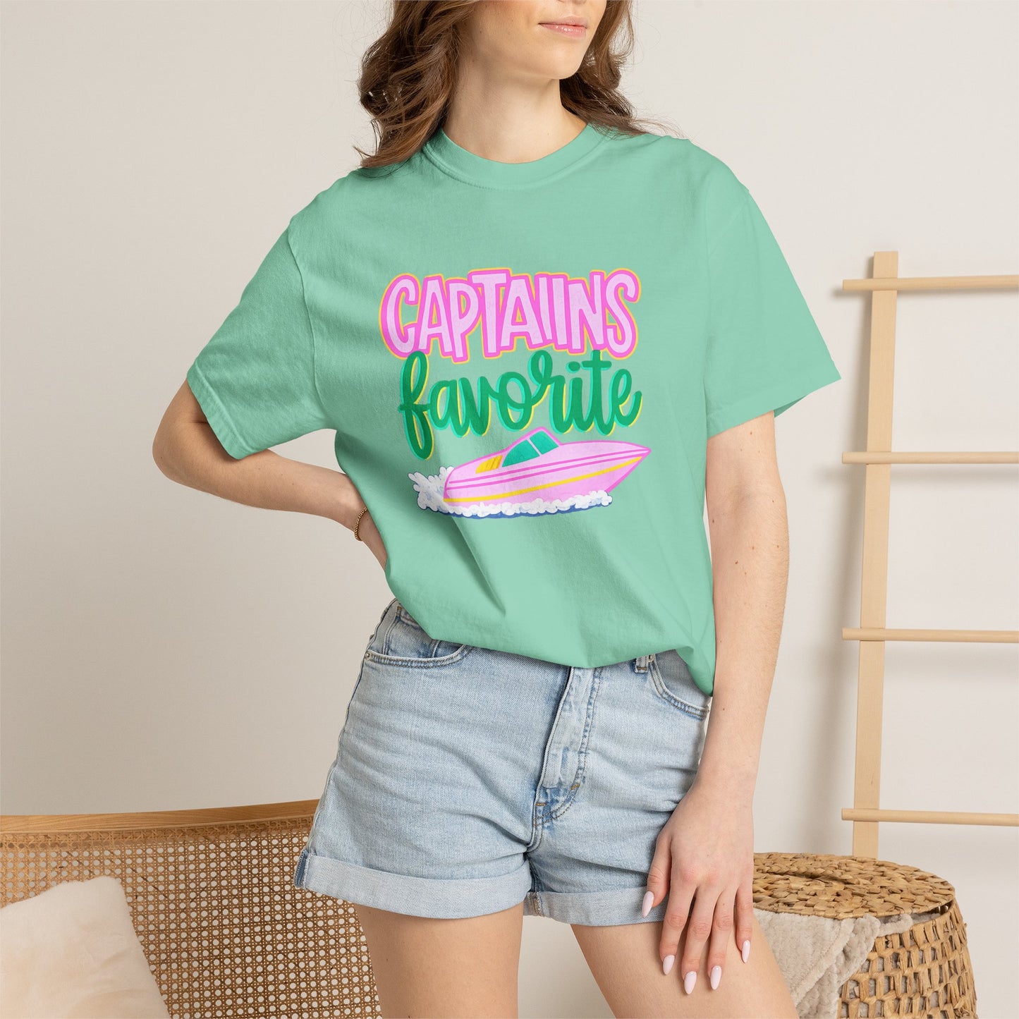 Captain's Favorite T-Shirt — Retro Boat Graphic, Nautical Vacation Tee