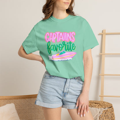 Captain's Favorite T-Shirt — Retro Boat Graphic, Nautical Vacation Tee