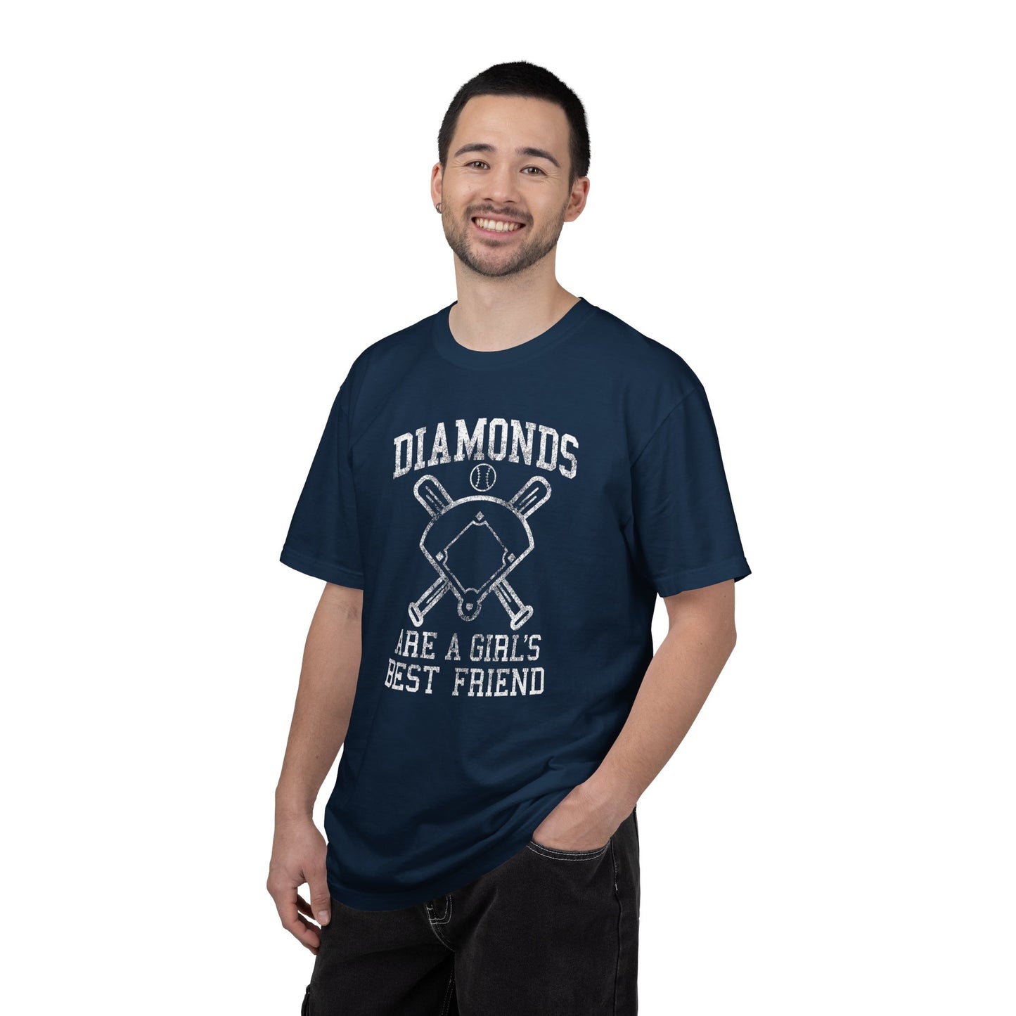 Baseball Diamonds Are A Girl's Best Friend T-Shirt – Women's Soft Vintage Baseball Tee