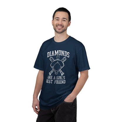 Baseball Diamonds Are A Girl's Best Friend T-Shirt – Women's Soft Vintage Baseball Tee