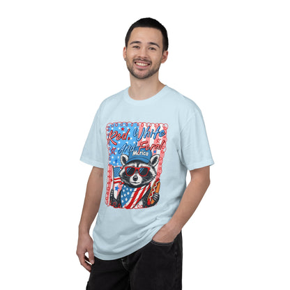 Patriotic Raccoon 'Red, White And Fear'd Merica' T-Shirt