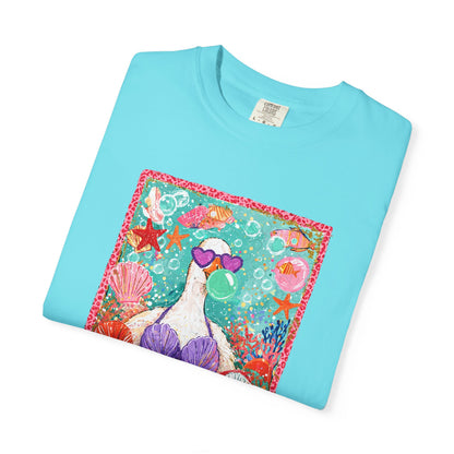 Goose in Bikini Beach T-Shirt — Cute Retro Seaside Graphic Tee