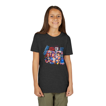 Youth Tee - 4th of July Patriotic Fireworks Graphic