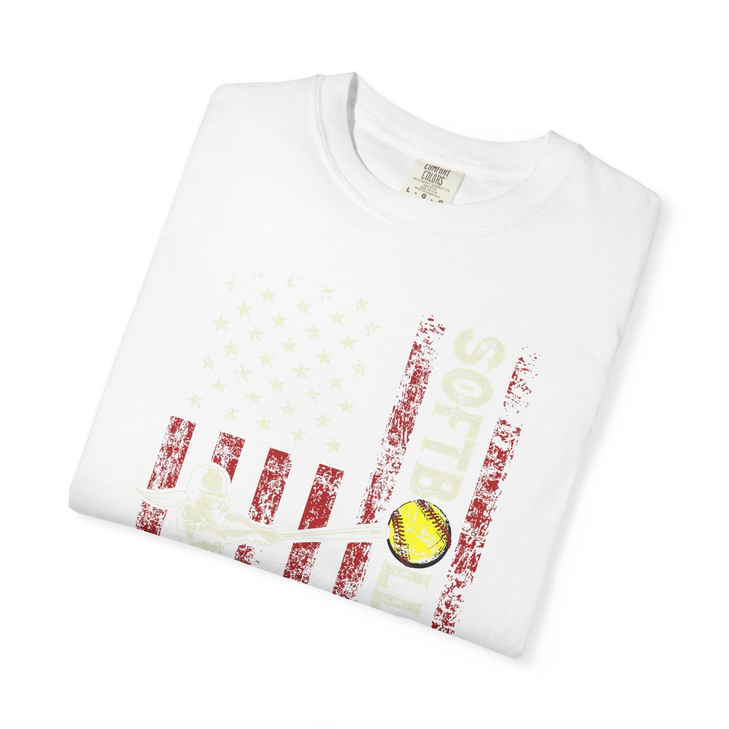 Softball Vintage Flag T-Shirt