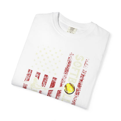 Softball Vintage Flag T-Shirt