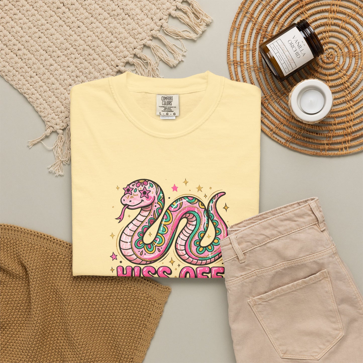 Snake "Hiss Off" Graphic T-Shirt — Retro Cute Reptile Tee