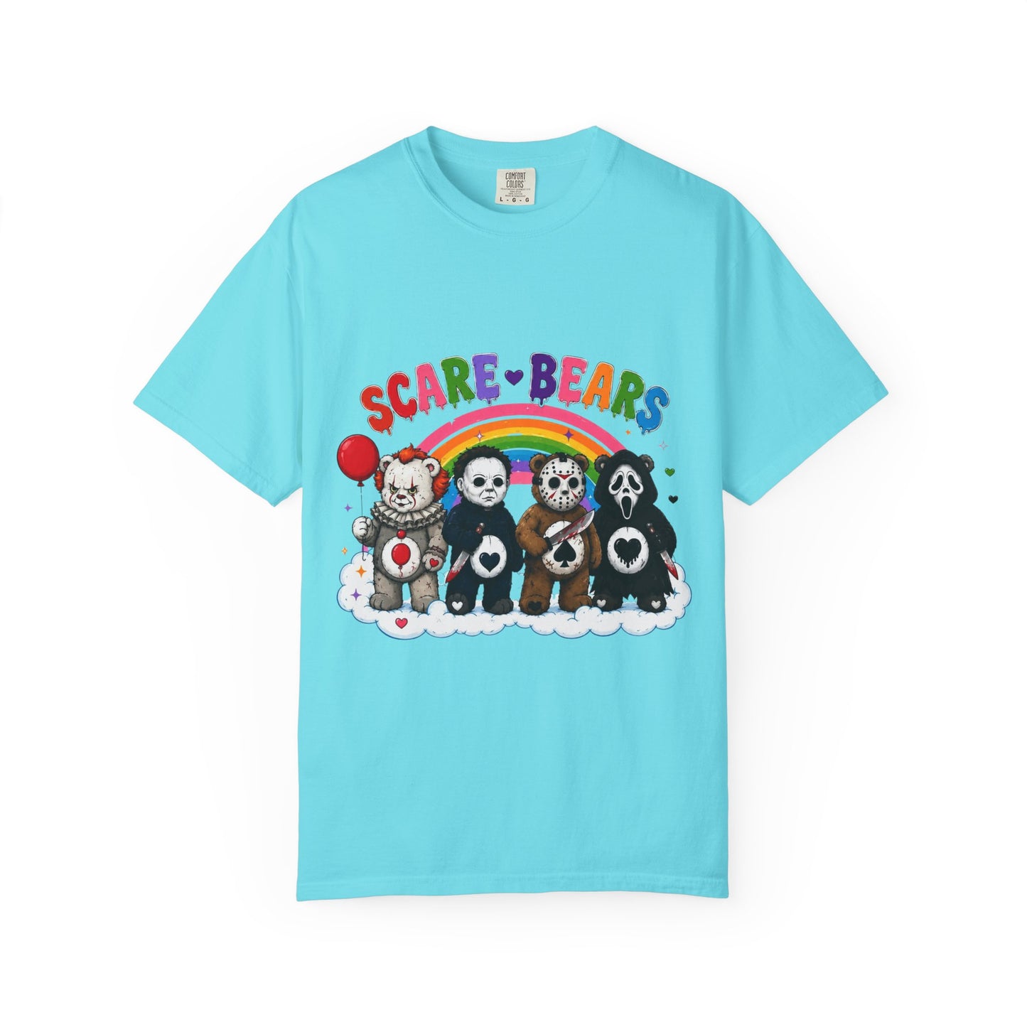 Scare-Bears Graphic T-Shirt — Cute Horror Bear Rainbow Tee