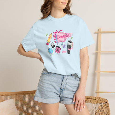 Retro Teen Essentials Graphic T-Shirt — 'Cassette' Collage Design