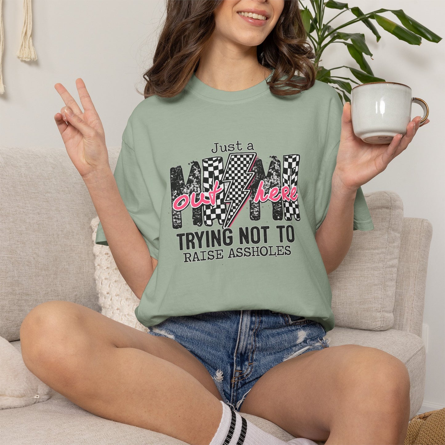 Mom Trying Not To Raise Assholes T-Shirt