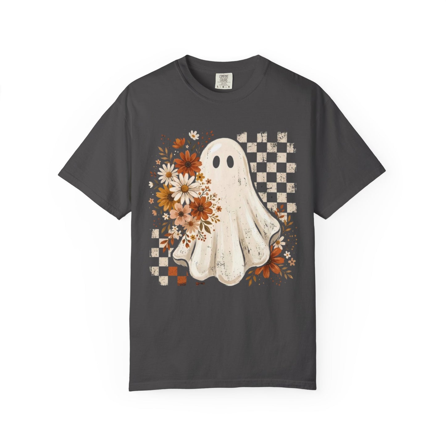 Ghost & Daisies T-Shirt — Vintage Floral Halloween Tee