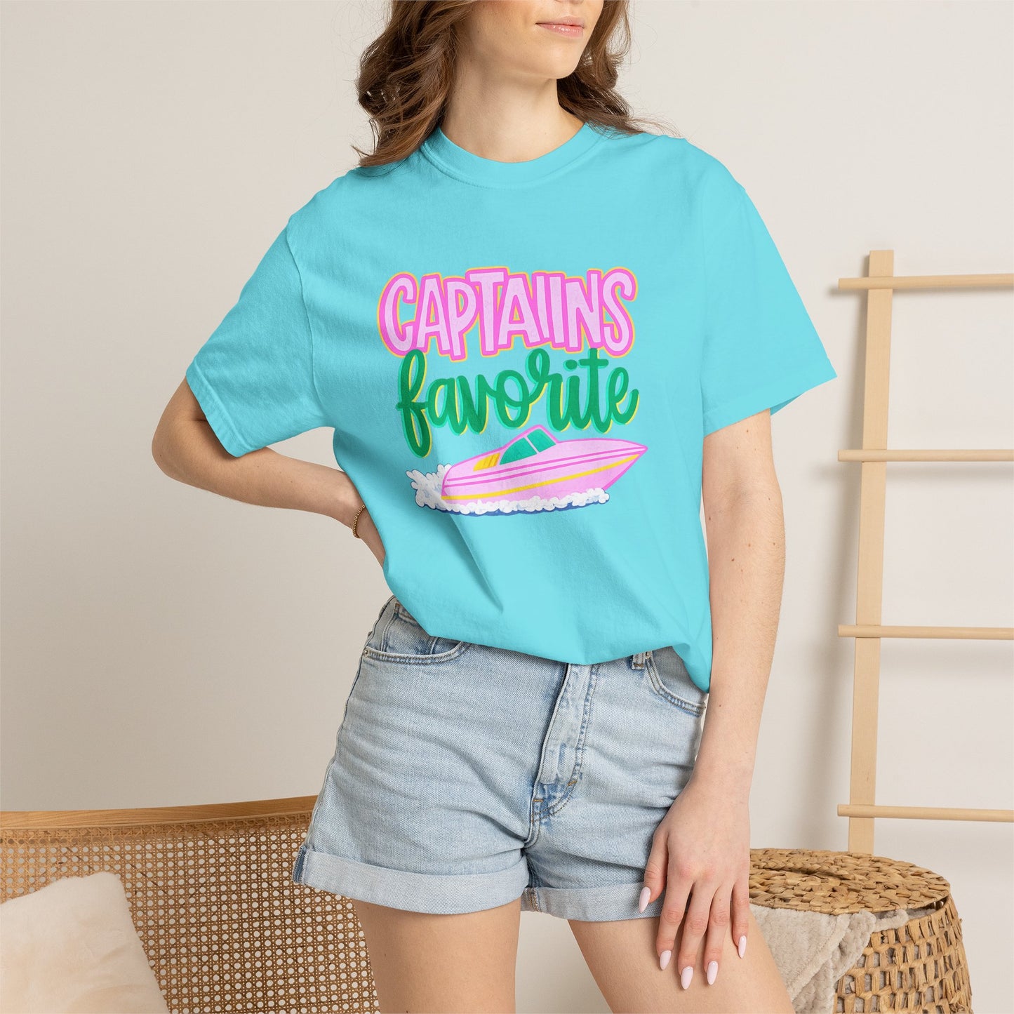 Captain's Favorite T-Shirt — Retro Boat Graphic, Nautical Vacation Tee