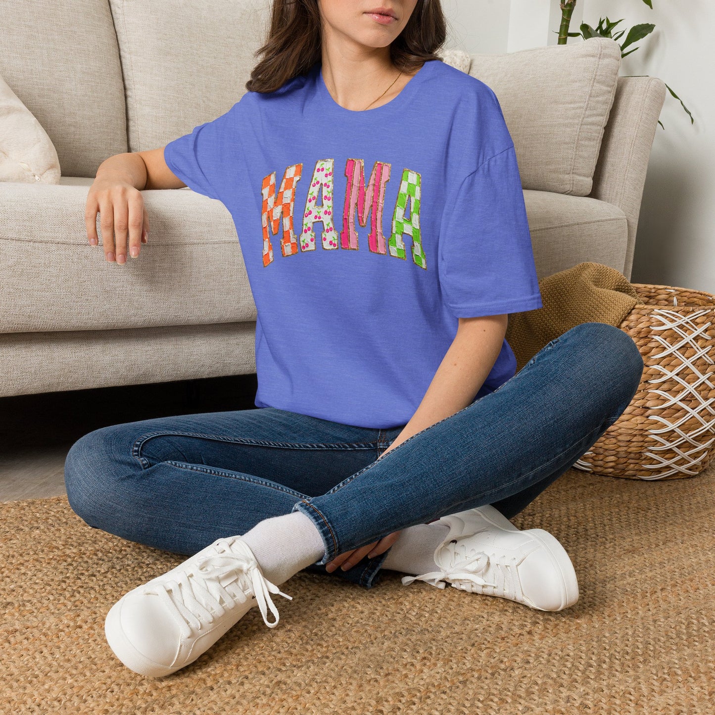 Mama Floral Patchwork T-Shirt