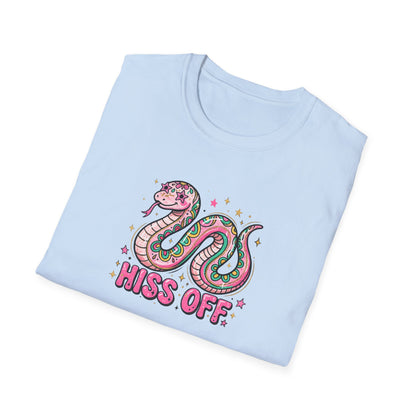 Hiss Off Snake T-Shirt – Cute Pink Cartoon Snake Graphic Tee