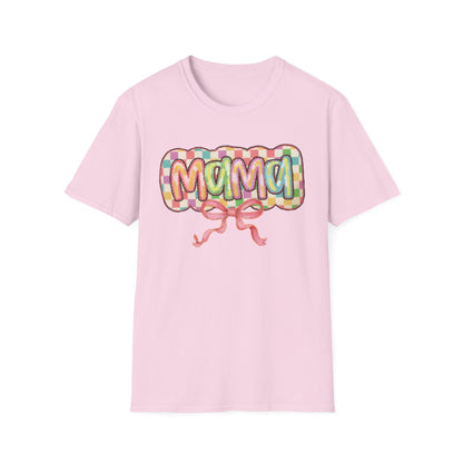Mama Balloon Graphic Tee — Colorful Pastel Celebration Shirt for Moms