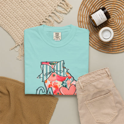 Georgia Floral State T-Shirt — GA Heart Bow Design