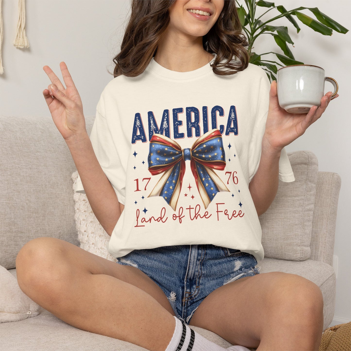 America 'Land of the Free' Patriotic T-Shirt