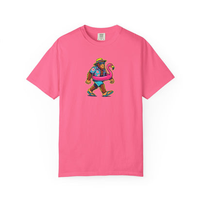 Vacation Bear T-Shirt — Tropical Bear with Flamingo Float Graphic