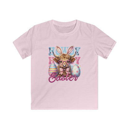 Kids Easter Bunny Tee — Cute Llama with Bunny Ears & Colorful Eggs