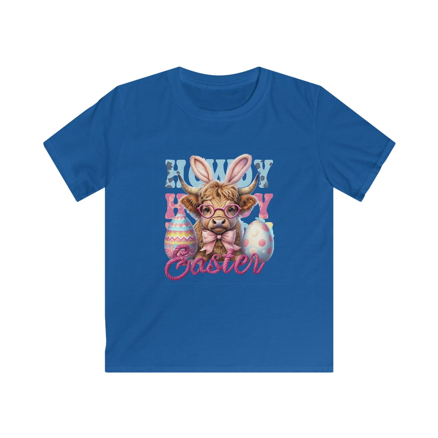 Kids Easter Bunny Tee — Cute Llama with Bunny Ears & Colorful Eggs