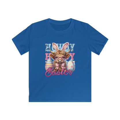 Kids Easter Bunny Tee — Cute Llama with Bunny Ears & Colorful Eggs