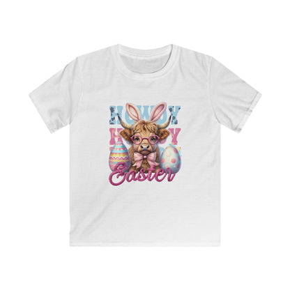 Kids Easter Bunny Tee — Cute Llama with Bunny Ears & Colorful Eggs